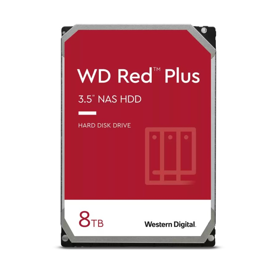 Harddisk WDC 8TB SATA3 128MB - Red Plus - WD80EFZZ (For NAS)