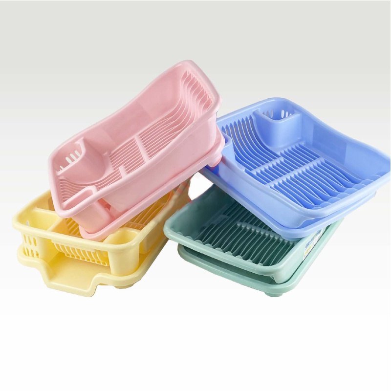 PALING MURAH Rak Pengering Piring Buah Sayur Plastik Dish Drain Basket Baskom Platik Tempat Pengering Piring