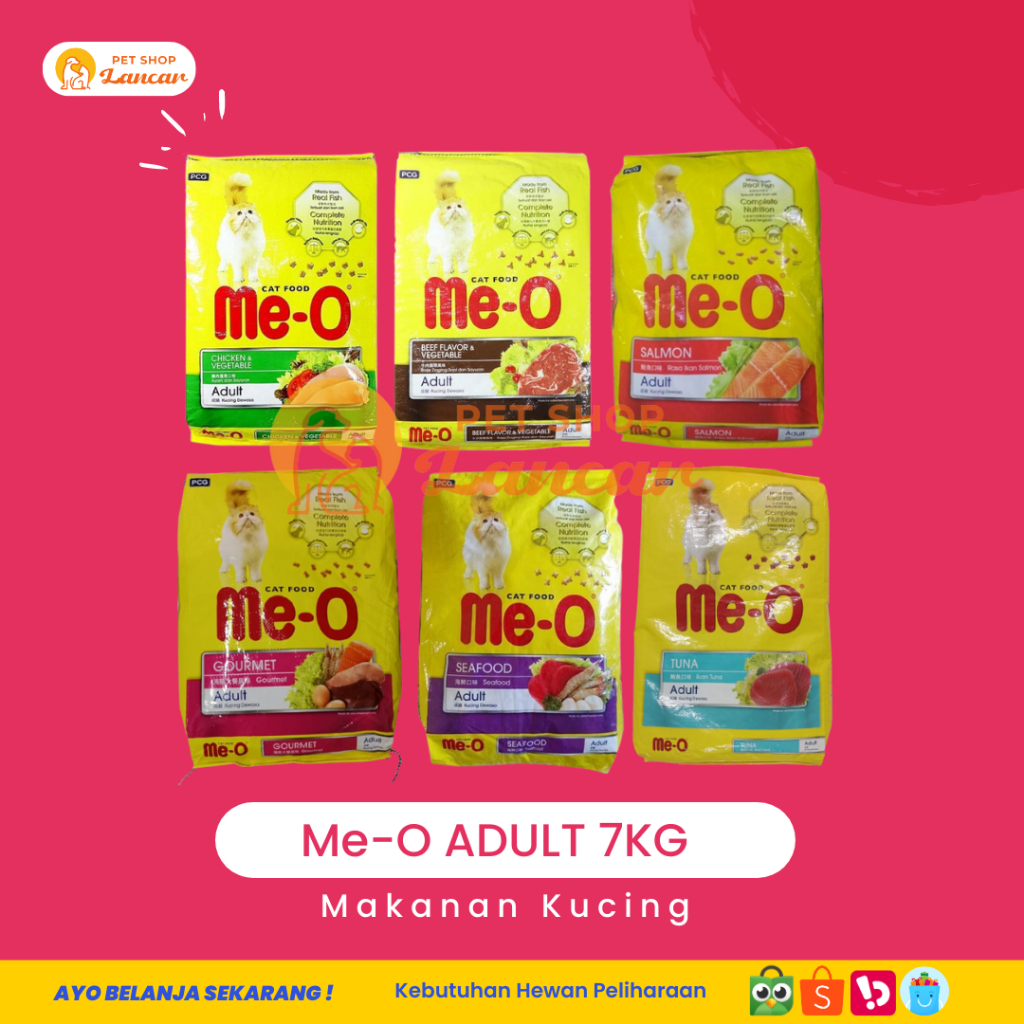 Meo Me-O Adult Tuna/Salmon 7kg 7 kg via grab/gosend