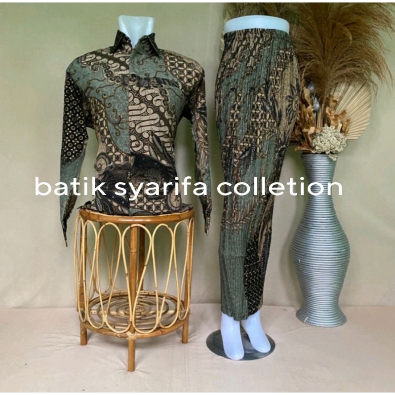 BATIK COUPLE // BATIK SET // BATIK PREMIUM // BATIK TERBARU // ROK PLISKET // ROK PLISKET BATIK