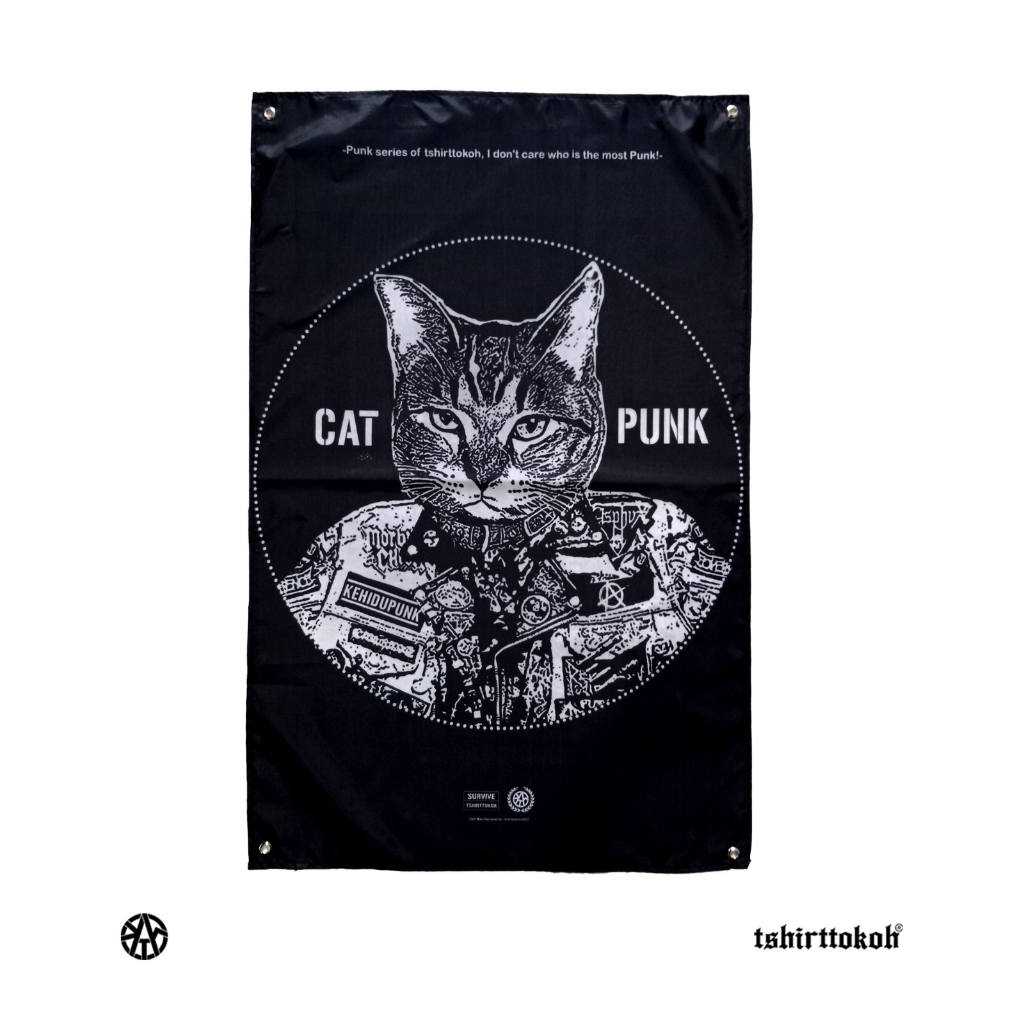 Tshirttokoh - Flag Cat Punk