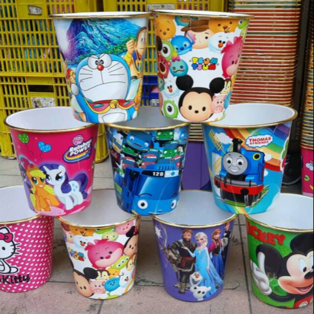 JJ CHEN Tong Sampah Karakter / Tempat Sampah Mini Banyak Motif / TONG Sampah Souvenir Hadiah Ulang T