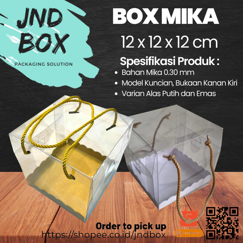 Box Mika Doskue 12 x 12 x 12 cm (Min Order 2 Pcs)