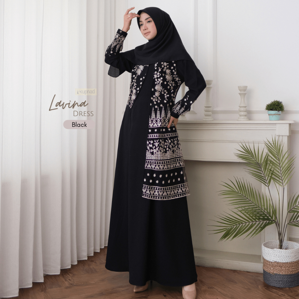 KUPNAD Gamis Flowy Premium - Lavina Dress gamis cantik bahan adem dan nyaman