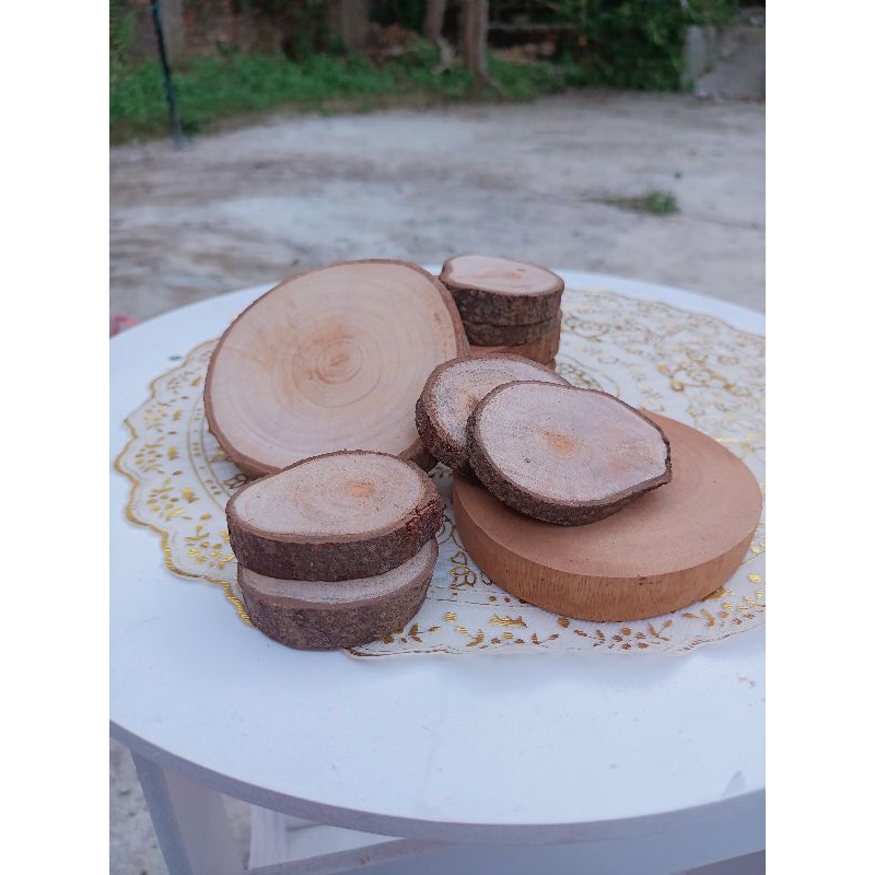 Wood Slice/Irisan Kayu/Alas Kayu Hiasan Mahar