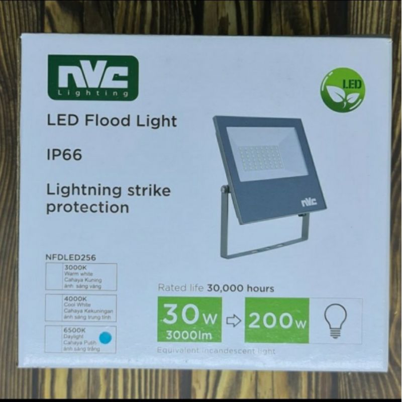Floodlight LED / Lampu Sorot 30 Watt Cahaya Putih NVC