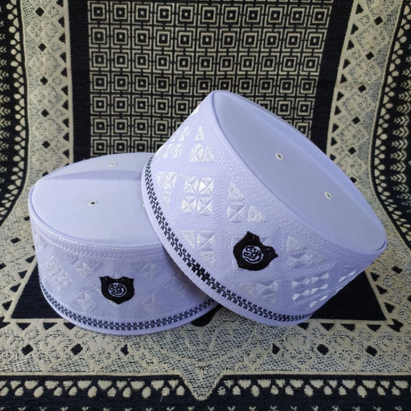 peci haji/peci batok/peci asagofa motif bordir