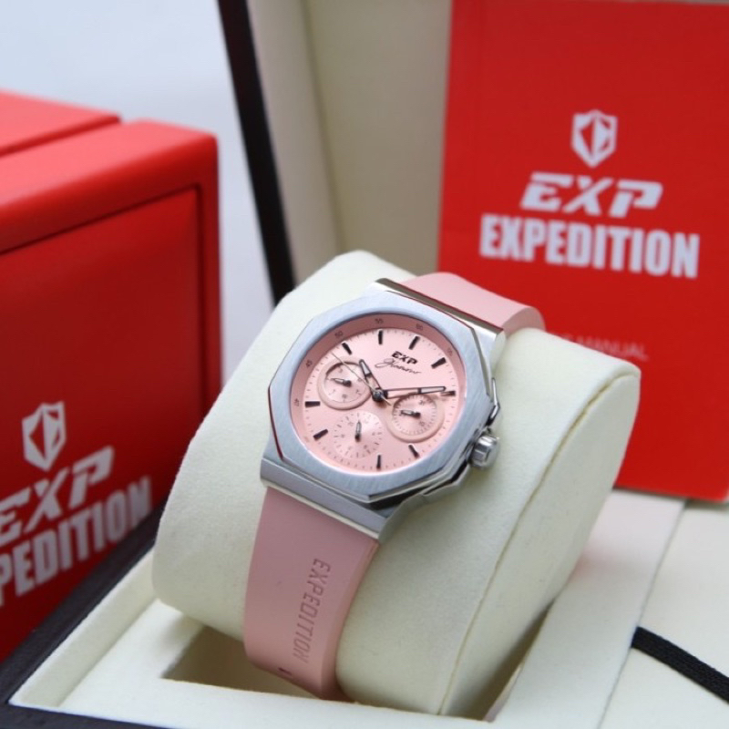 JAM TANGAN WANITA EXPEDITION Exp 6816 / E6816 RUBBER ORIGINAL