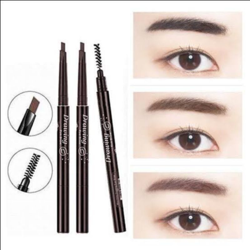 Lameila Pensil Alis Eyebrow Stick Putar 2 in 1