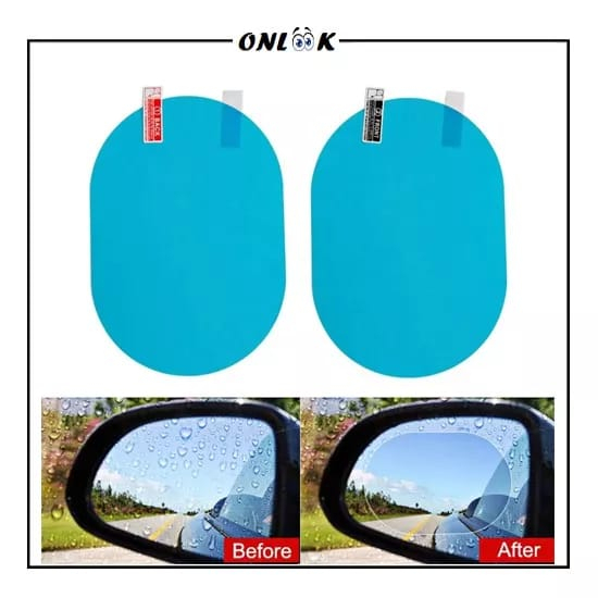 ANTI FOG KACA FILM BESAR OVAL ANTI EMBUN HUJAN PELINGDUNG KACA HELM DAN SPION MOBIL