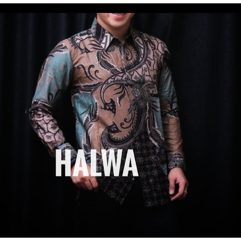 Lagi Viral Kemeja Batik Pria Lengan Panjang Premium Quality Modern Cowok Slim Fit Jumbo Laki Laki