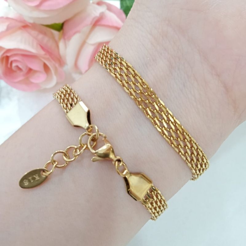 gelang rantai titanium sisik naga