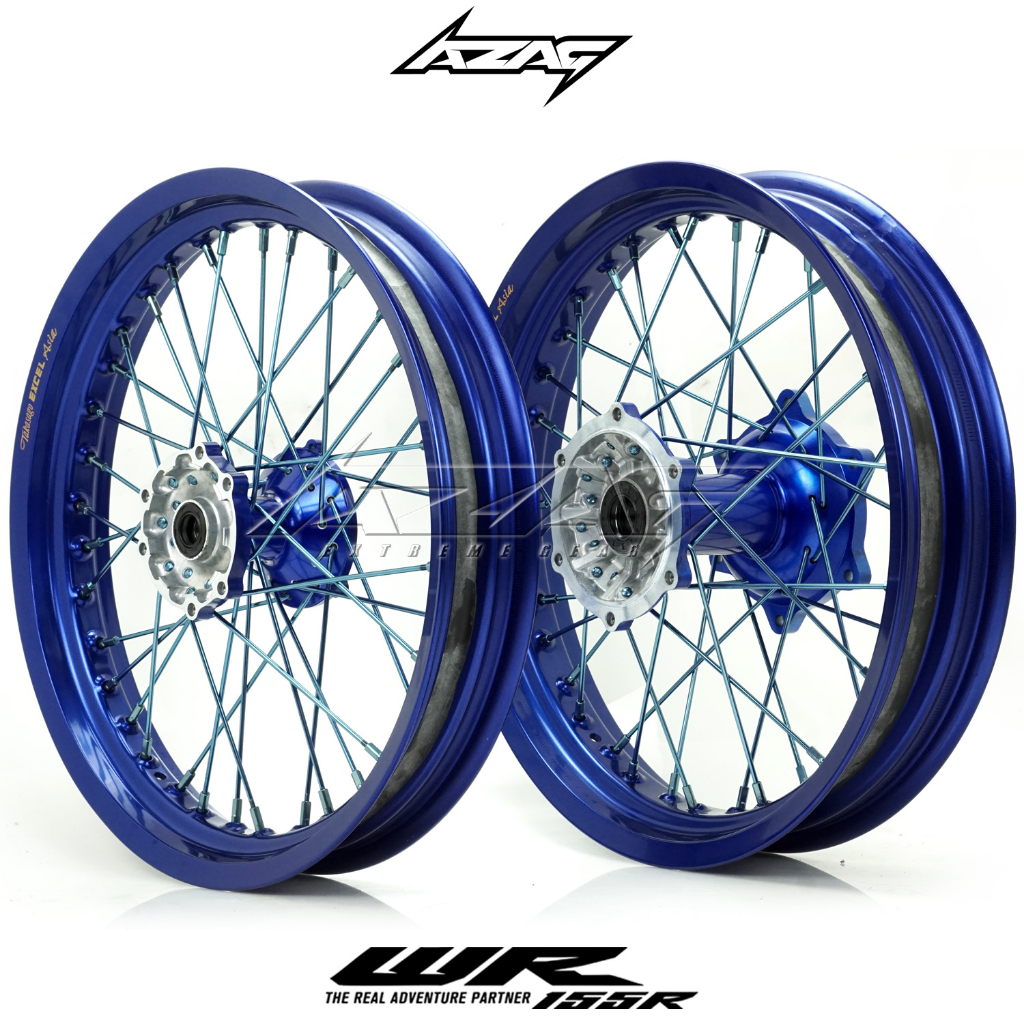 velg set motor yamaha wr 155 ring 17 modif supermoto excel coating