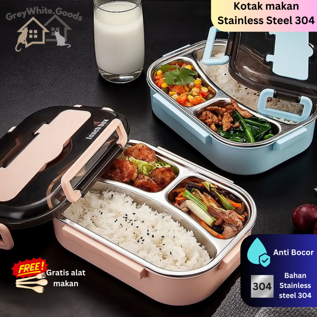 GW Kotak Makan Stainless Food Grade 304 High Quality