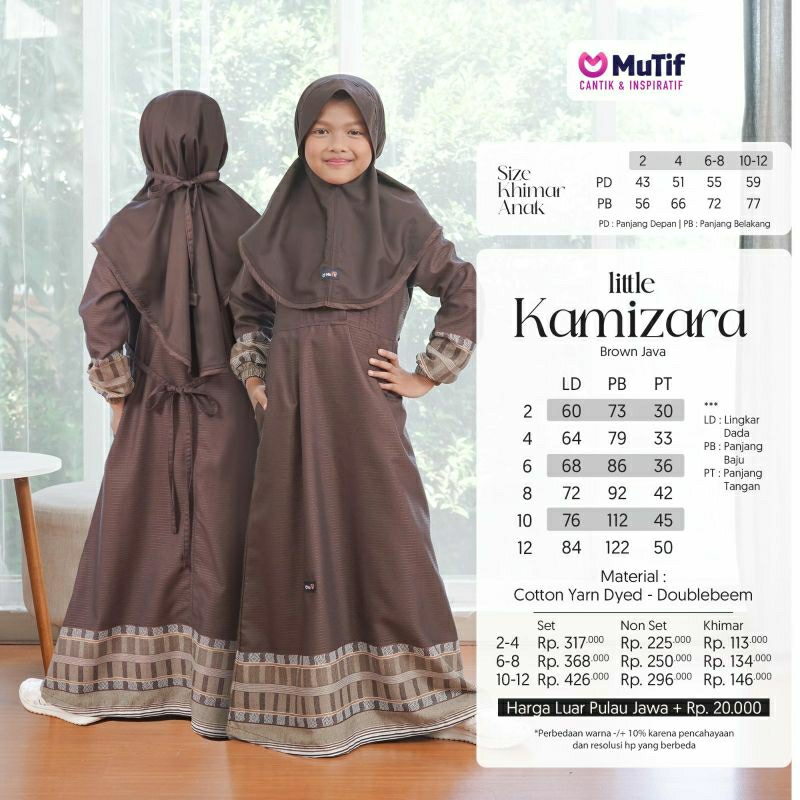 Mutif Sarimbit Kamizara Brown Java Mutif Man Kamiza Little Kamizara Little Kamiza Baju Muslim Gamis Sarimbit Keluarga Family Series Terbaru Ori Lebaran 2023