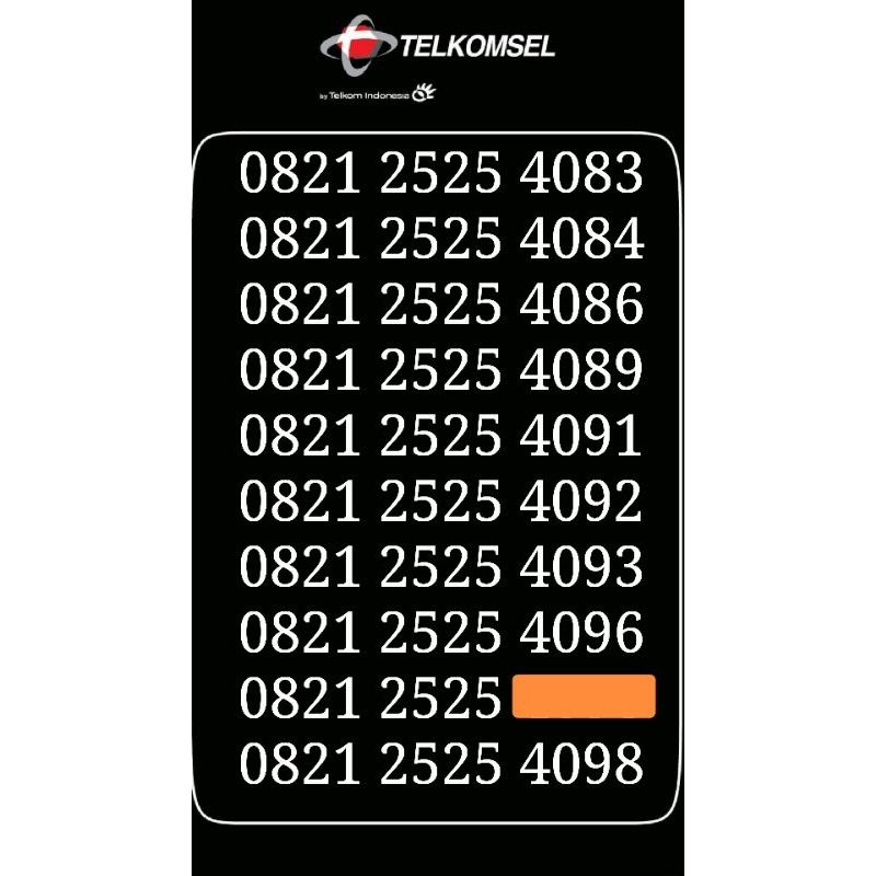 Nomor Cantik Simpati Berkarakter