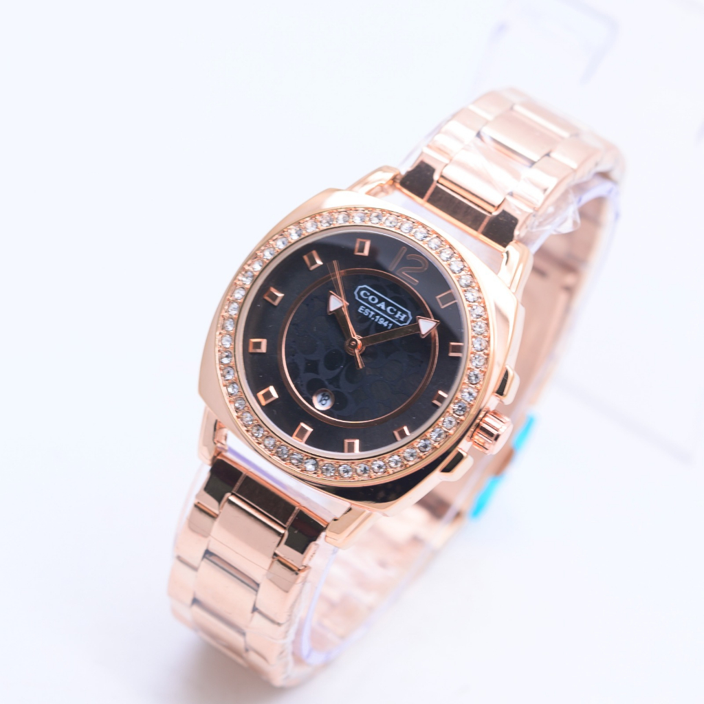 Jam Tangan Wanita Coach-HBM 2783 Rantai Body Permata Tanggal Aktif