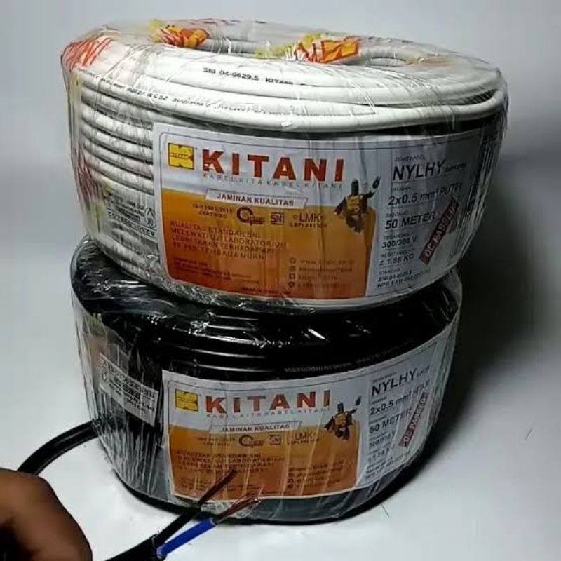 KABEL LISTRIK KITANI NYLHY (SERABUT) 2x0.5mm