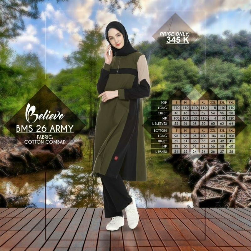 STELAN BAJU OLAHRAGA BELIEVE BMS 26 BAJU OLAHRAGA WANITA BMS 26 BAJU OLAHRAGA MUSLIMAH BY BELIEVE