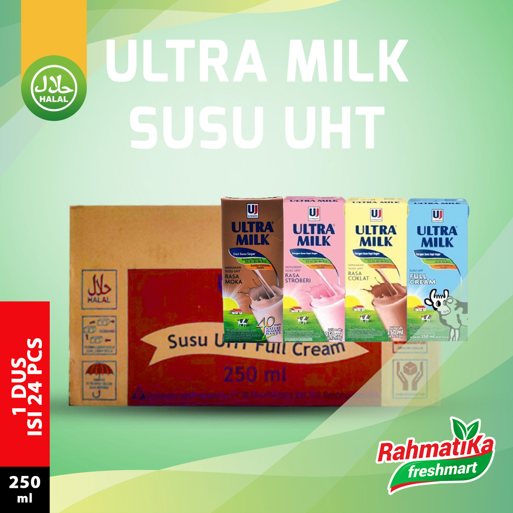 Ultra Milk Susu UHT 1 Dus (Isi 24 x 250ml)