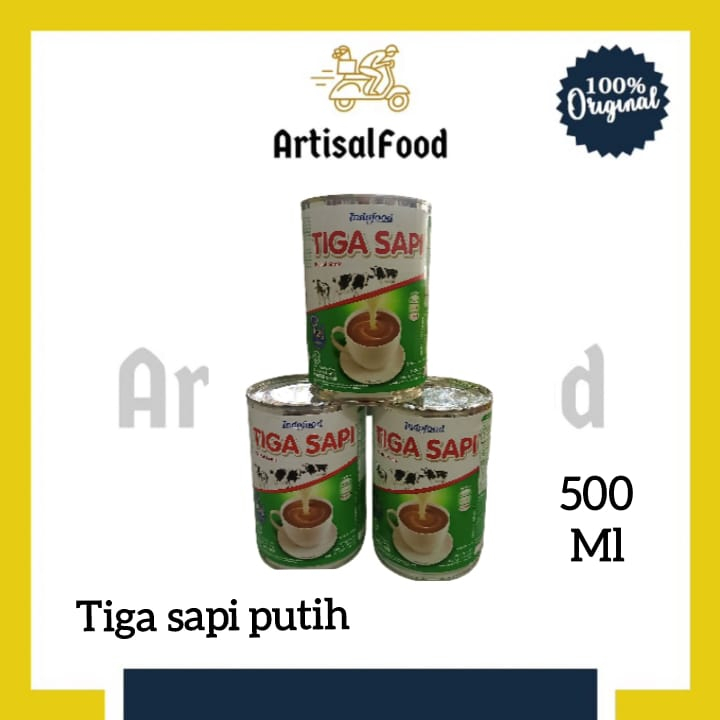 

TIGA SAPI PUTIH 500ml KALENG ORI susu kental manis skm