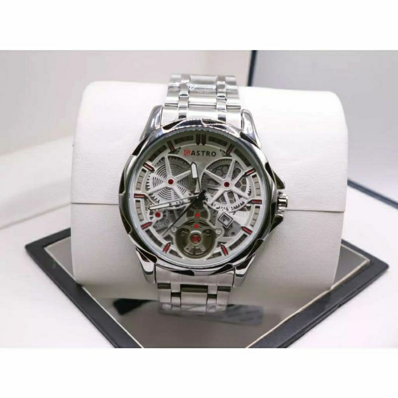 Jam Tangan Gastro Analog Rantai Stainliss Steel Watch Men's Stylish Kasual Bisa COD