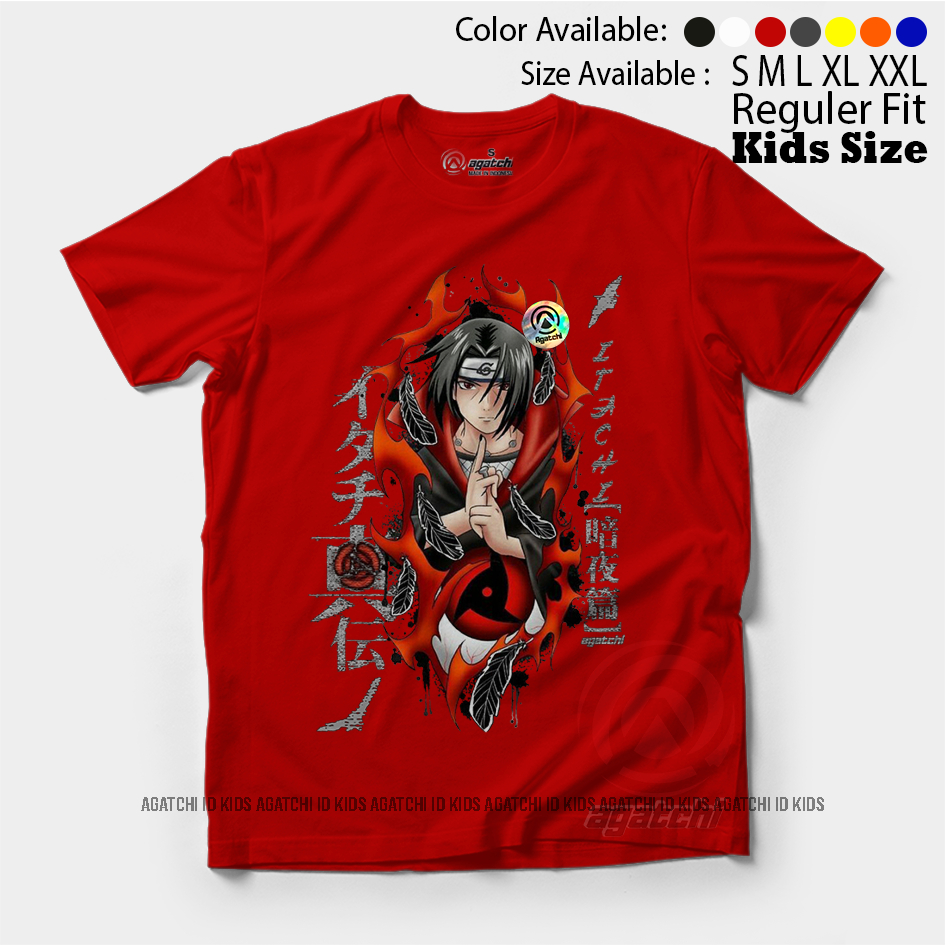 Baju Kaos Atasan Anak Laki-Laki Anime Naruto Shipuden Legend Akatsuki Uchiha Itachi