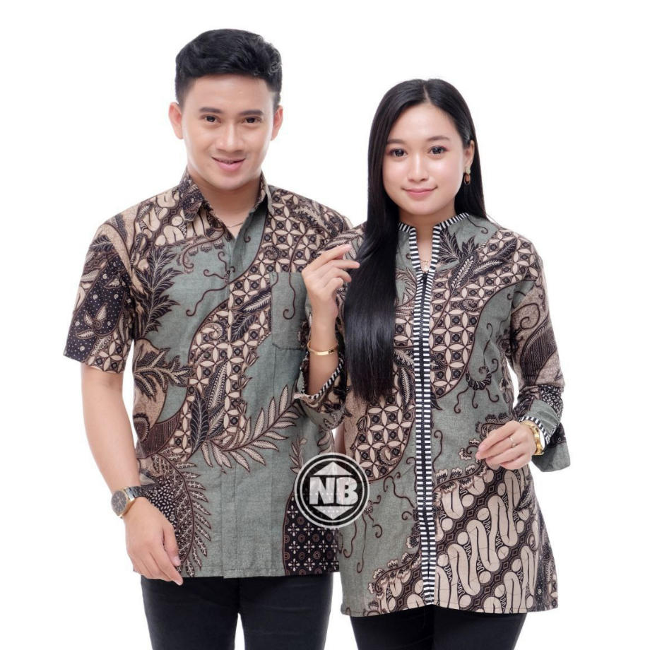 Batik Couple Modern Atasan Blouse Batik Kerja Kantor Wanita Seragam Batik M L XL XXL