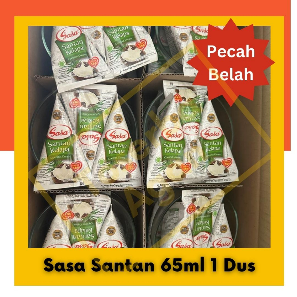 Sasa Santan Cair 65ml 1 dus (isi 36pcs) Berhadiah Mangkok