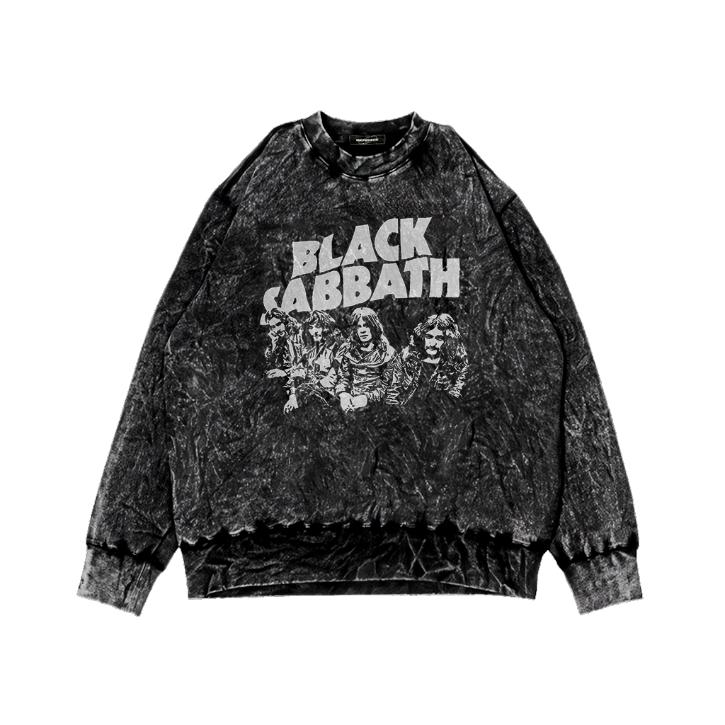 (NEW) SWEATER CREWNECK WASHING METAL MOTIF BLACK SABBATH TERBARU/SWEATER UNISEX PREMIUM