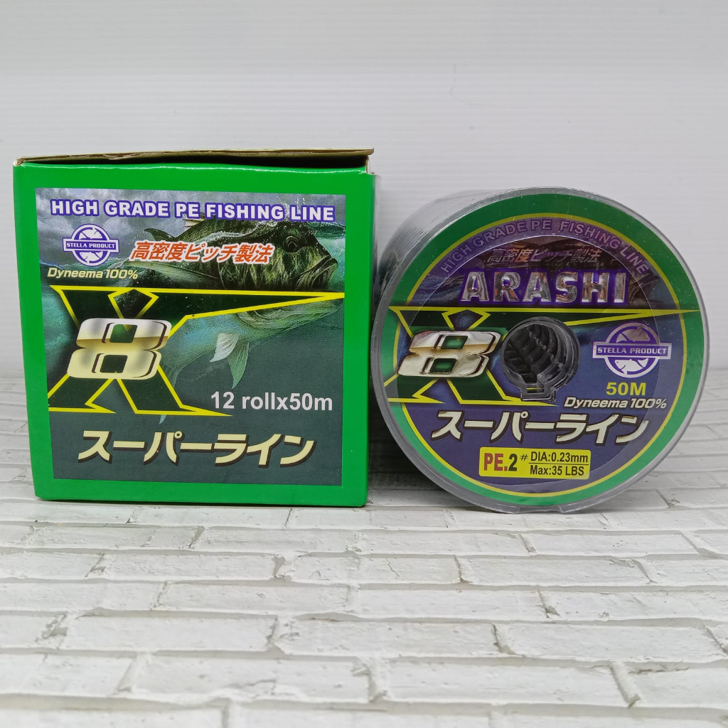 Benang PE Stella Arashi X8 50m Green