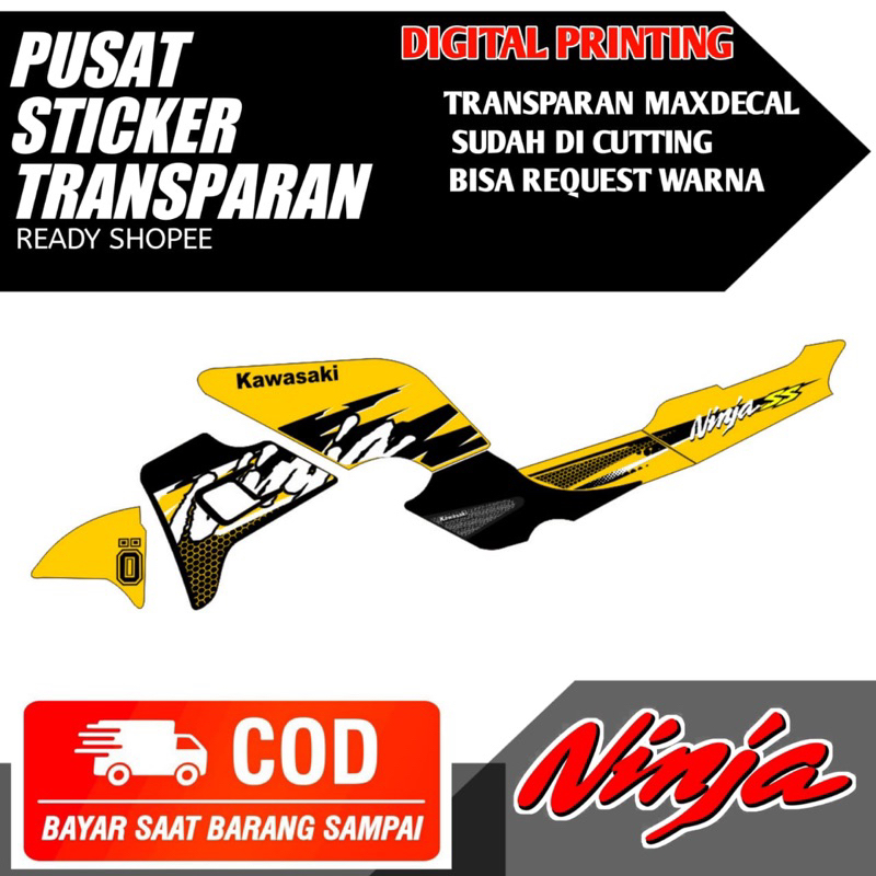 Striping sticker transparan Kawasaki Ninja KIS