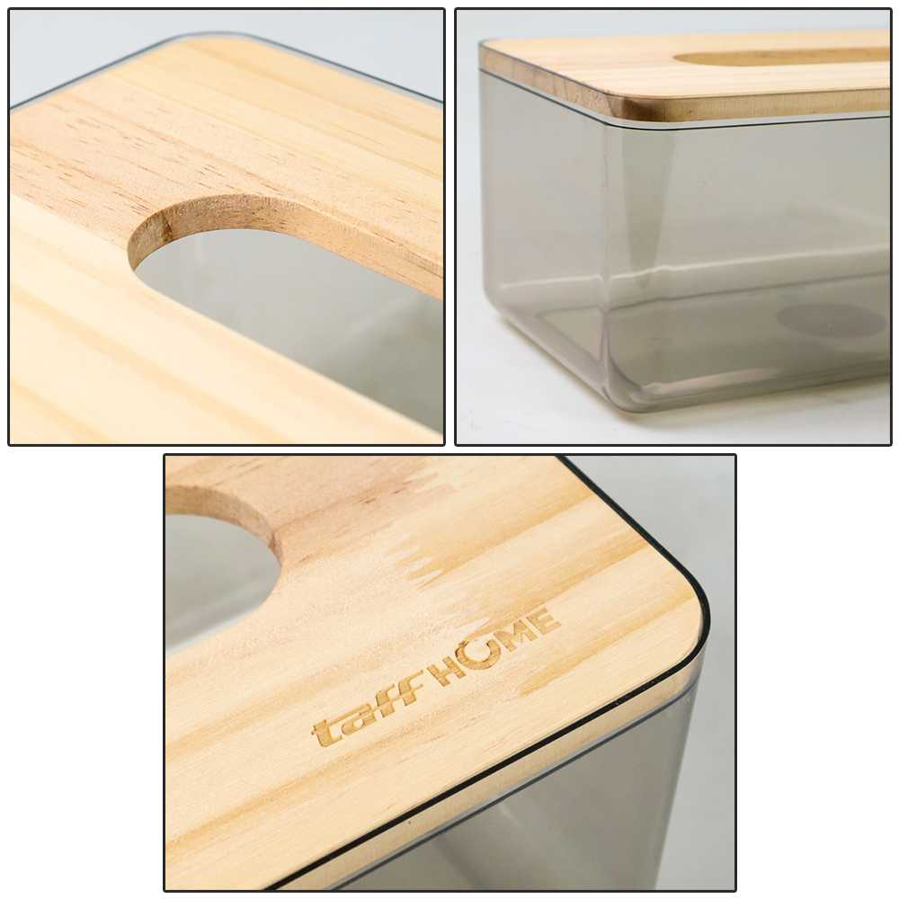 TaffHOME Kotak Tisu Kayu Nordic Minimalist Tissue Box Large