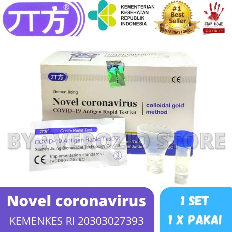 Novel Coronavirus Covid-19 Antigen 1pc Saliva Rapid Test Kit Swab Antigen Metode Air Liur