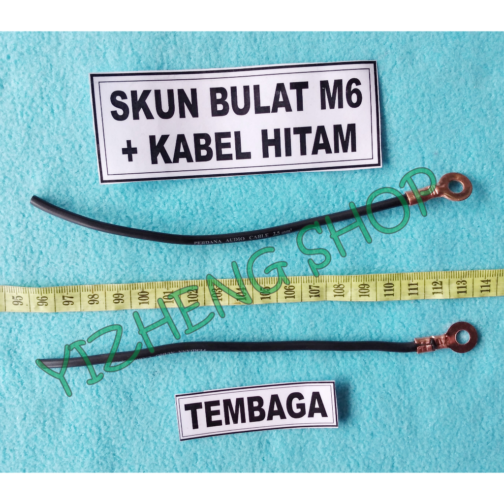 SKUN BULAT M6 TEMBAGA + KABEL 2,5MM² HITAM