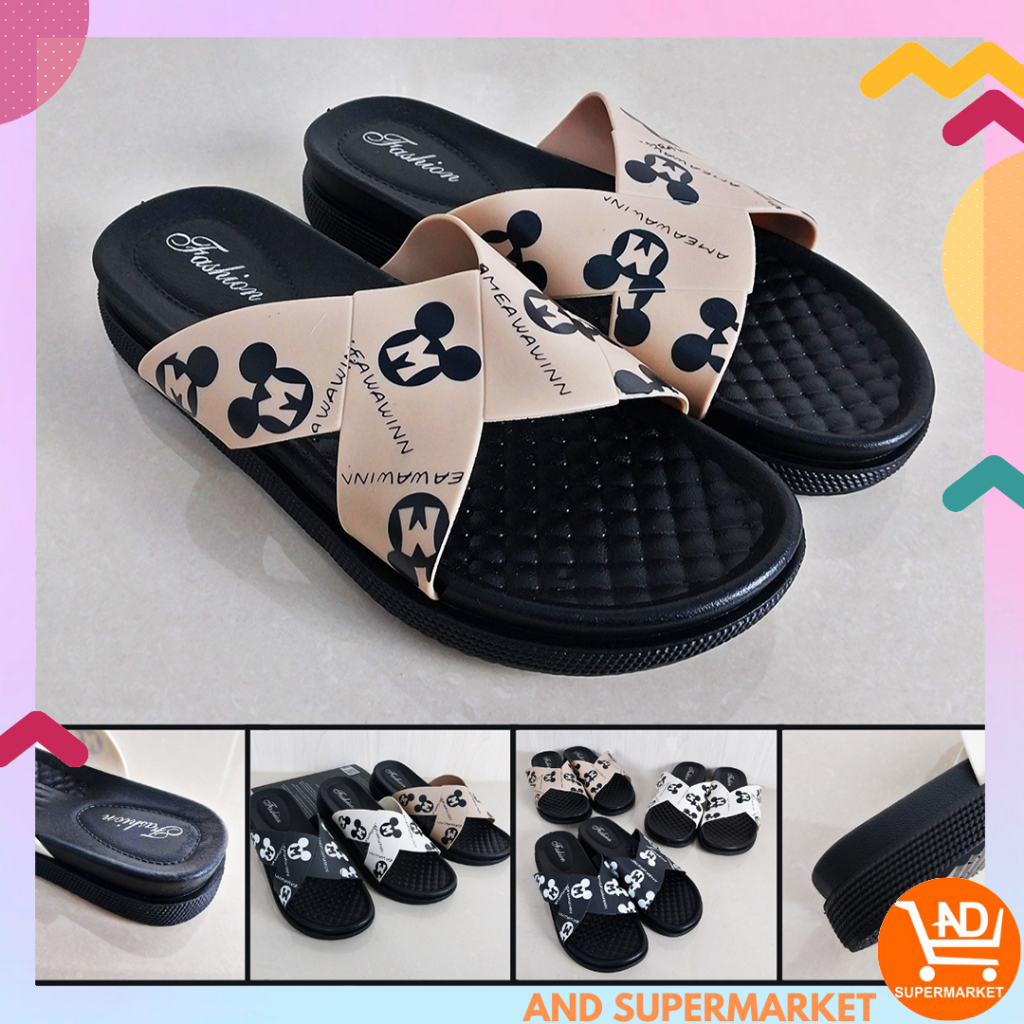 AND / COD / Sandal Slip On Wanita / Sandal Slop Wanita Import / Sandal Wanita Fashion Korea / Sandal Wanita Kasual SPT-53