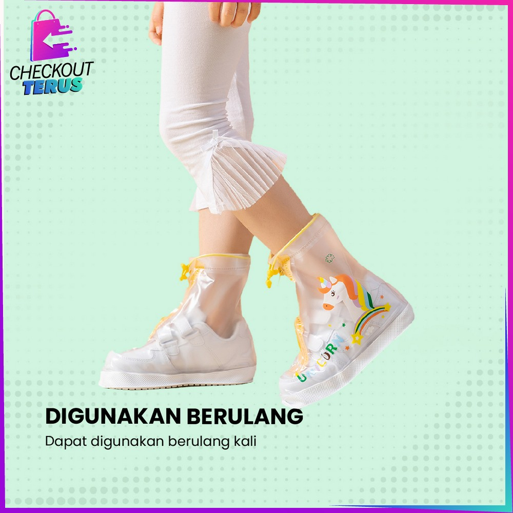 CT S55 Pelindung Sepatu Anti Air Anak Unisex Tahan Air dari Hujan Rain Cover Anti Bocor Sarung Cover Sepatu