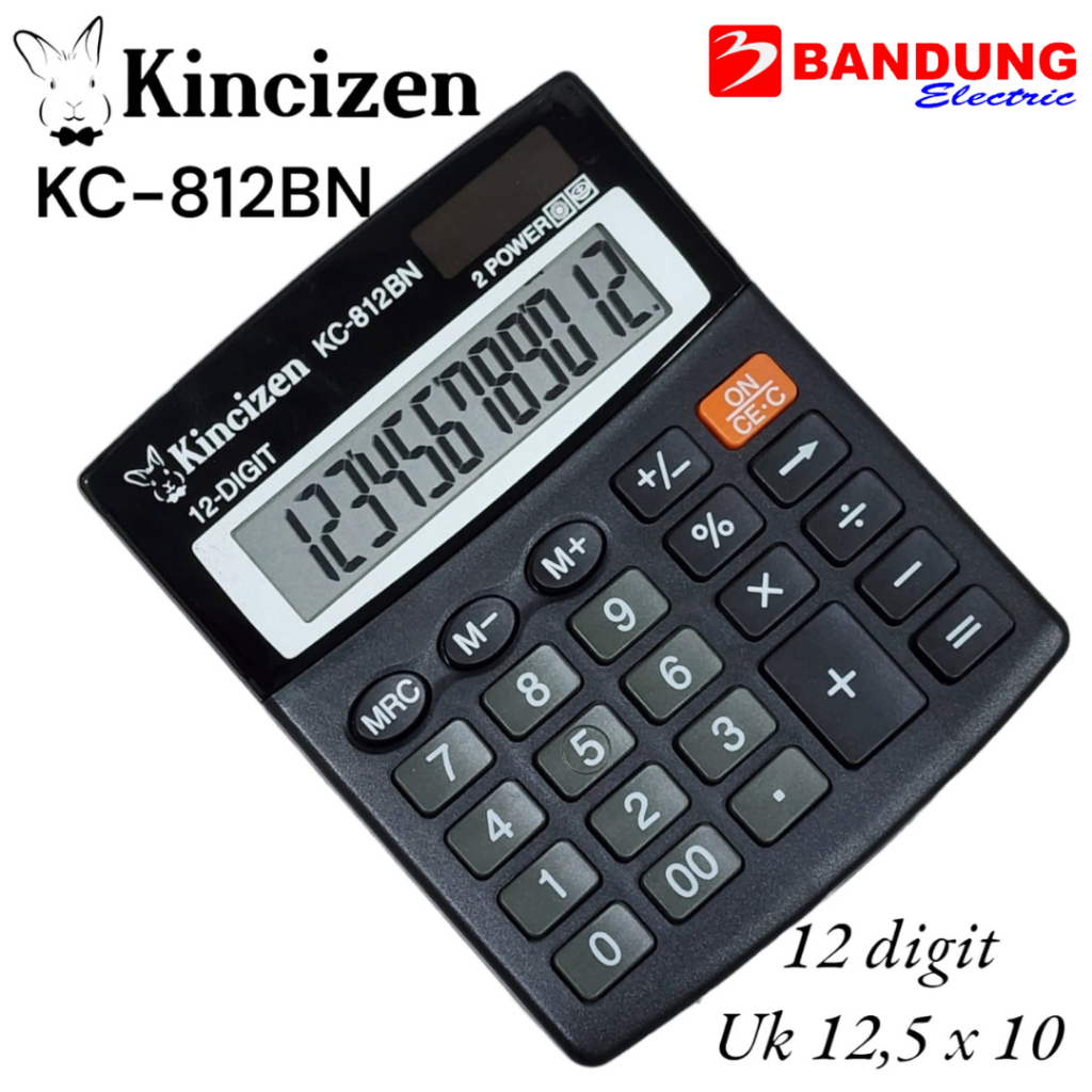 

Kalkulator 12 Digit Dual Power Model Citizen Kincizen KC - 812BN