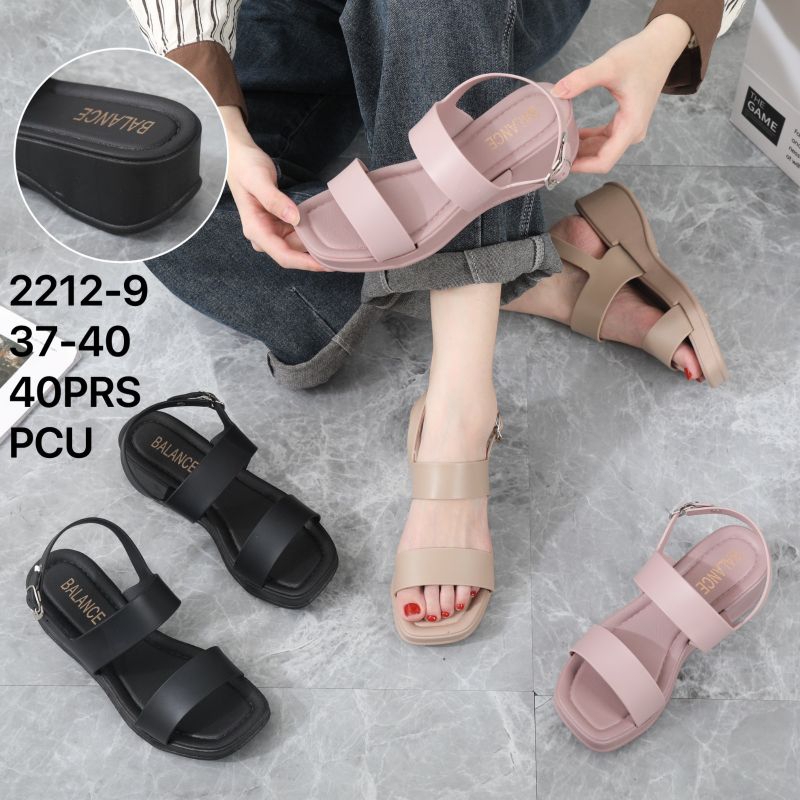 Sandal Slop Wedges Tali Import Terbaru 2212-9