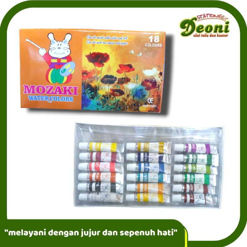 

Mozaki Water Colour 18 Warna Non Toxic 4029