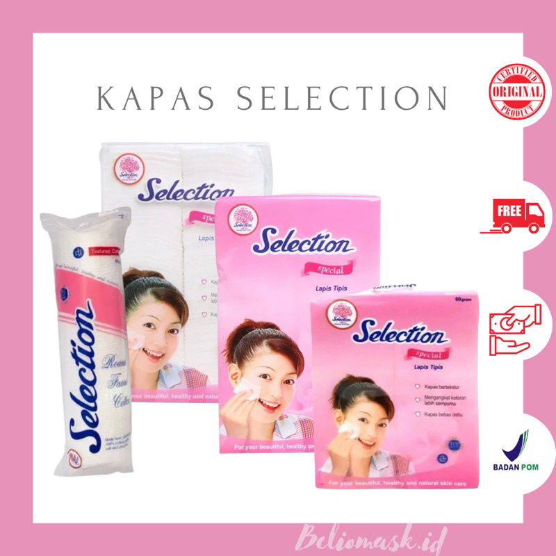 Kapas Selection | Lapis Tipis | Lapis Tebal | Kapas bulat