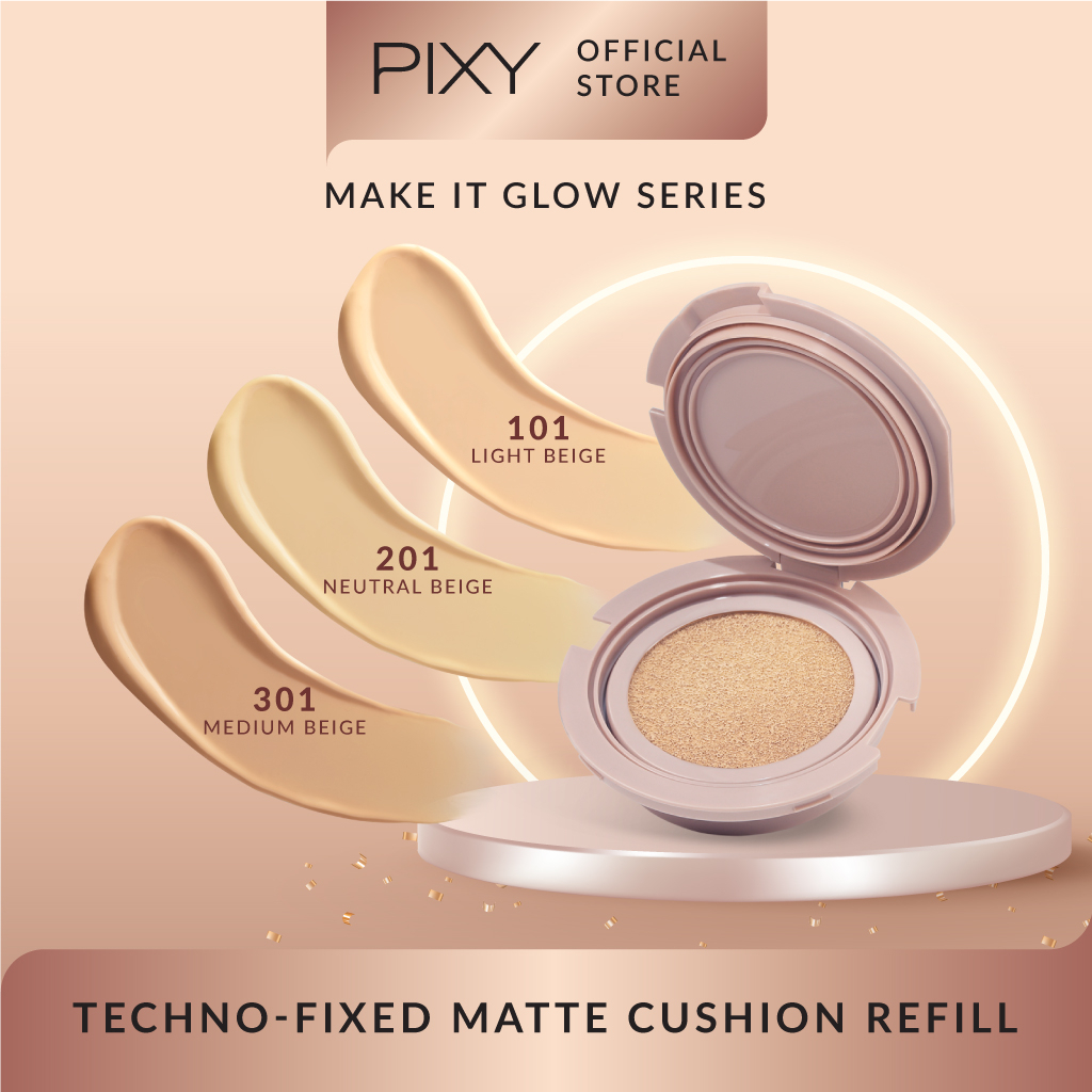Pixy TECHNO Make It Glow Fixed Matte Cushion | Refill