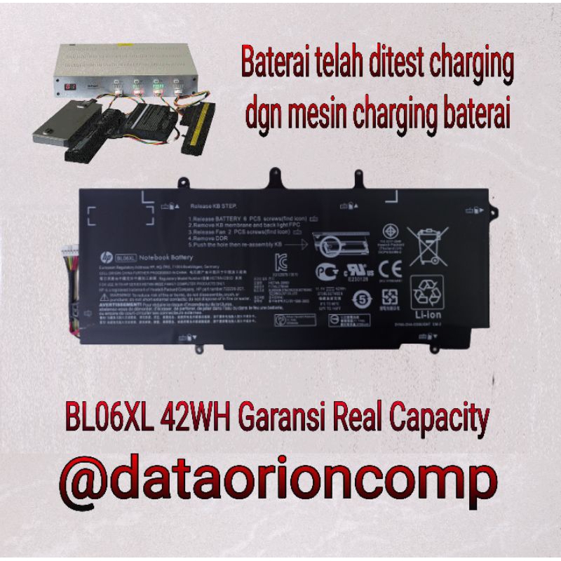 Baterai BL06XL for Hp elitebook folio 1040 G0 G1 G2 HSTNN-IB5D HSTNN-W02C