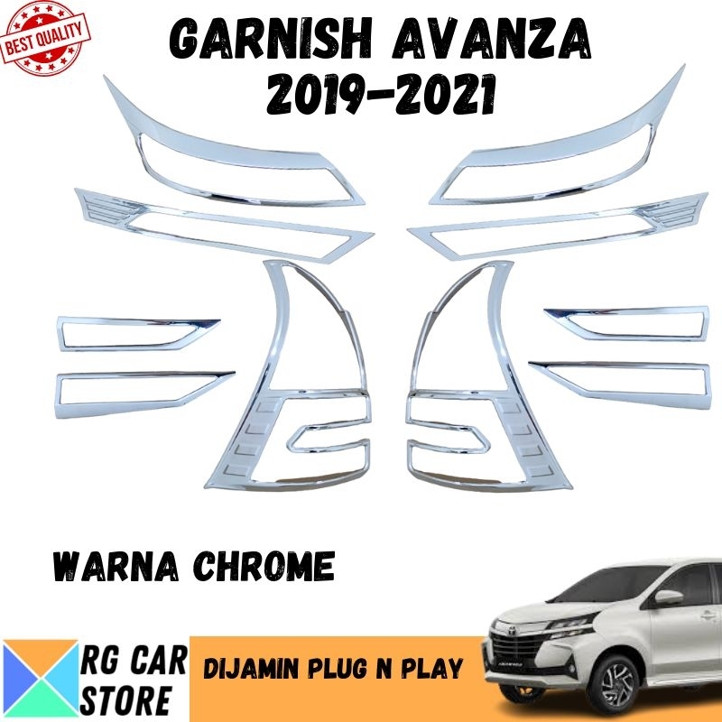 GARNISH AVANZA 2019-2021 CHROME DIJAMIN PNP TINGGAL PASANG BERKUALITAS