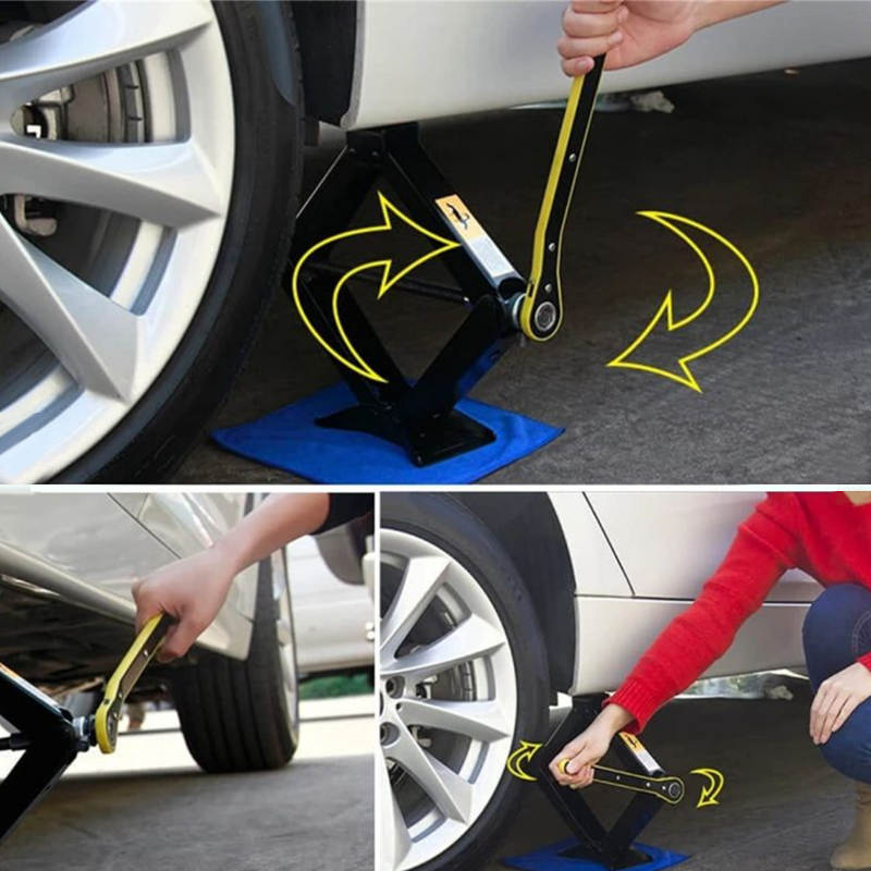 INT Kunci Dongkrak Mobil Universal Jack Ratchet Wrench Besi Dongkrak Mobil Wheel Lug Wrench