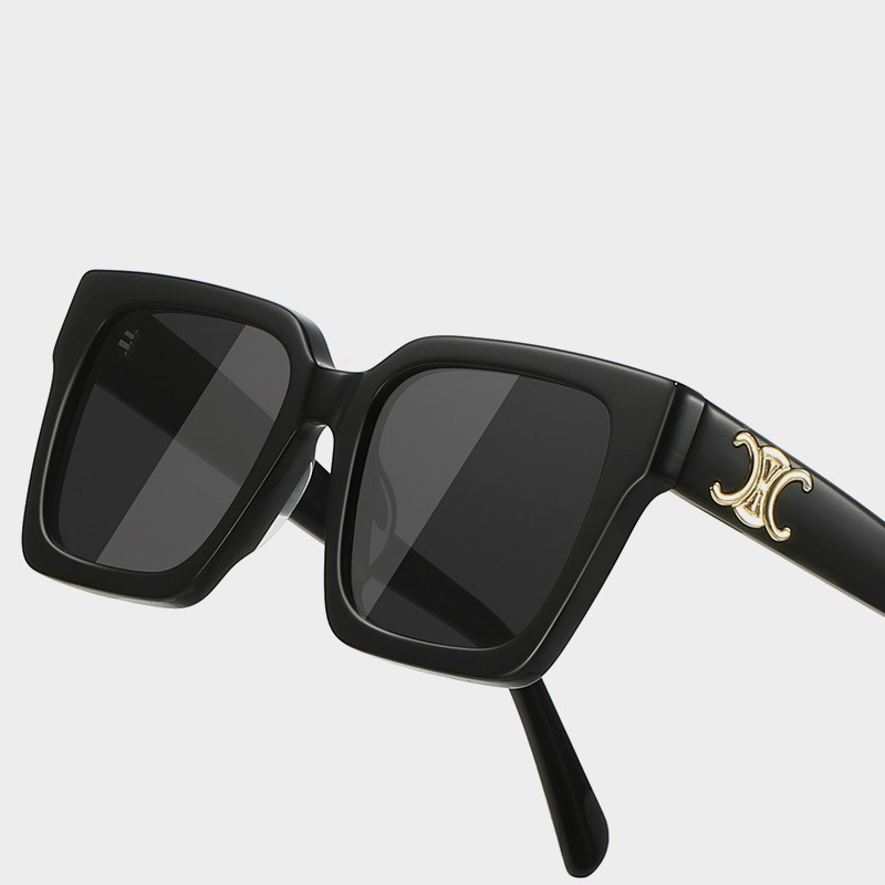 LUCKY Kacamata Hitam Korean Gaya Wanita Square Frame Kacamata Mata Wanita UV Protection