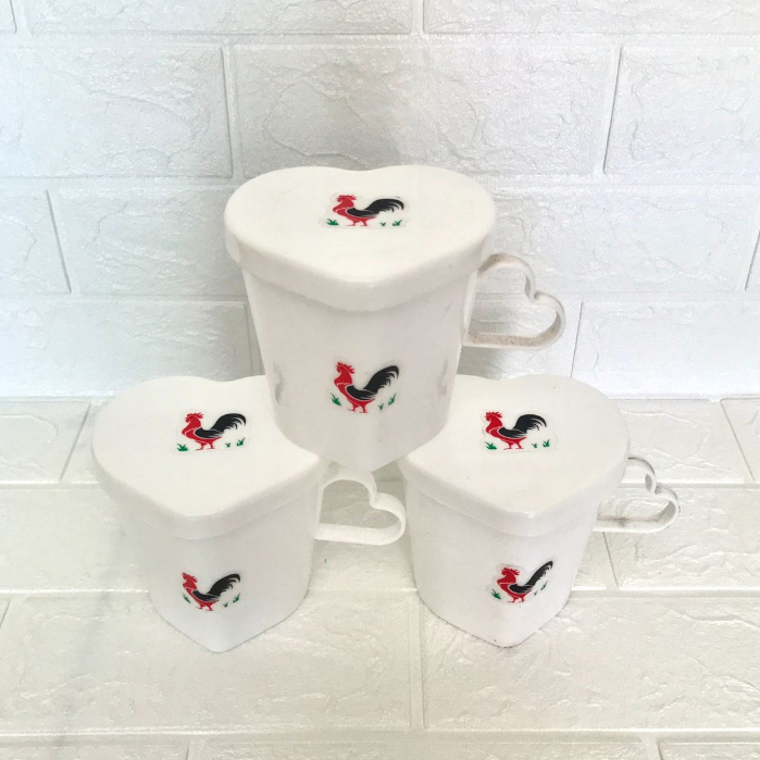 MUG Gelas Plastik Love / Cangkir Gelas Love 500ml