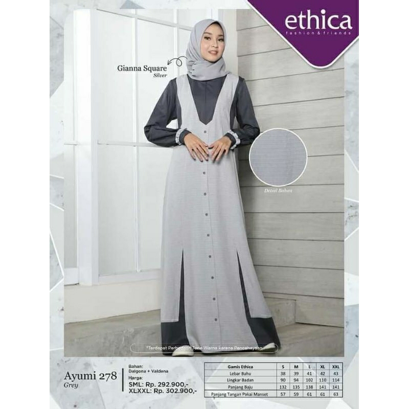 Gamis Ayumi 278 Grey
