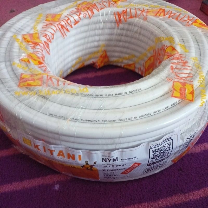 KABEL KITANI NYM (KAWAT TEMBAGA) 2x1.5 mm