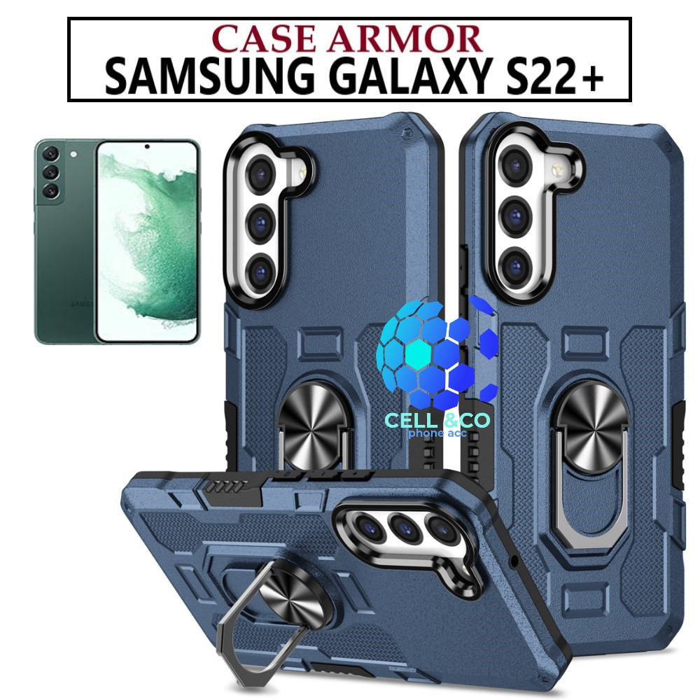 Case Armor SAMSUNG GALAXY S22+ Iring Cincin Magnetic Kesing Hp Protect kamera Premium Hard Case Standing Robot Pelindung Kamera